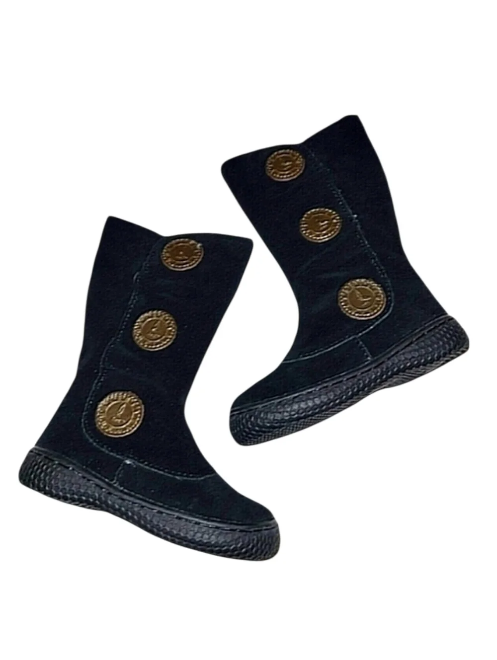 Livie & Luca Black Suede Tempo Boots Infant Size 4 NEW